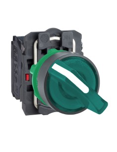 Przełącznik piórkowy komp. ziel. podśw. O 22 2 poz. stab., 120 V, 1NO+1NC XB5AK123G5