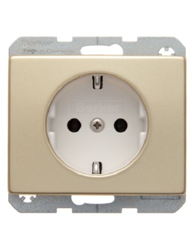 Arsys Gniazdo SCHUKO, złoty  47140002 Berker Hager