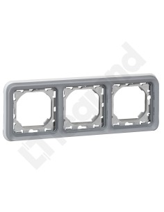 PLEXO55 Ramka potrójna pozioma szary 069687 2
