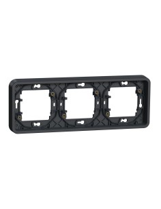 Mureva Styl Podstawa  podtynkowa 3x pozioma antracytowa MUR34109