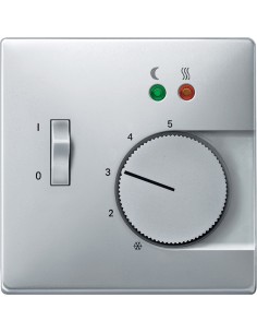 Merten System D Płytka centralna regulatora temperatury /ogrzewanie podłogowe/ aluminiowy MTN537560