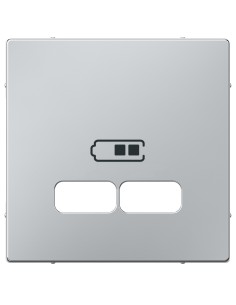 Merten Płytka centralna gniazda ładowarkiUSB aluminium SysM MTN4367-0460