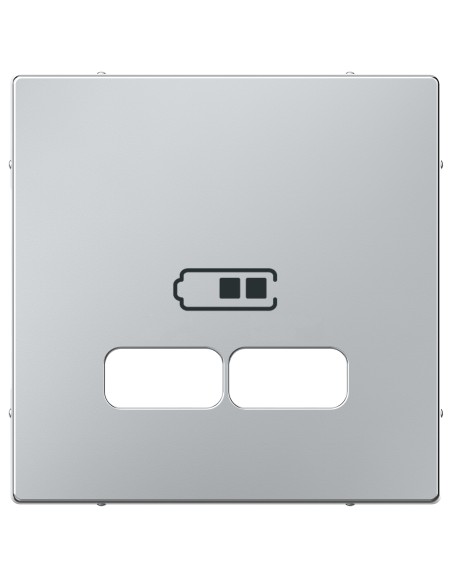 Merten Płytka centralna gniazda ładowarkiUSB aluminium SysM MTN4367-0460