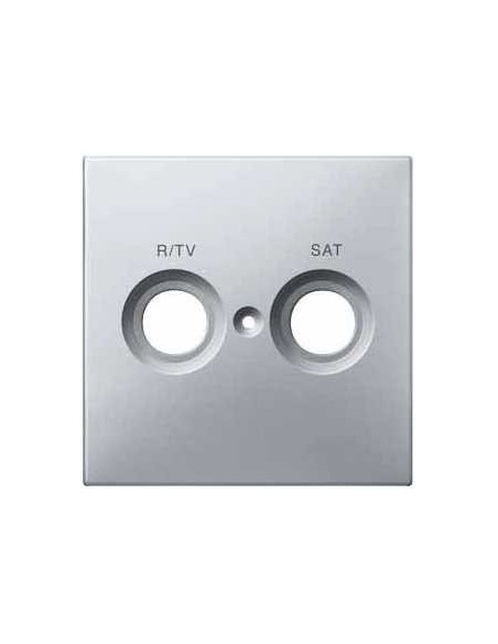 Merten System D Płytka centralna gniazda antenowego /TV-FM-SAT/ aluminiowy MTN299660