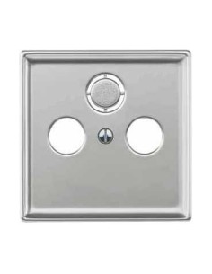 Merten System D Płytka centralna gniazda antenowego 2/3 otwory stal szlachetna MTN294146