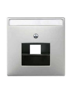 Merten System D Płytka centralna gniazda komputerowego pojedynczego RJ45 stal szlachetna MTN291846