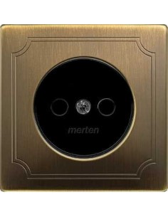 Płytka centralnamech. gniazda wtyk. b/u przesł. mosiądz, Artec/Antique MTN2030-4143