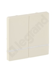 Plakietka łącznika podwójnego RF ZigBee kremowy 754771