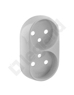 VALENA ALLURE Plakietka gniazda podwójnego z/u aluminium 753997 2