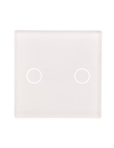 TouchMe Mały panel szklany, łącznik podwójny, biały TM531W