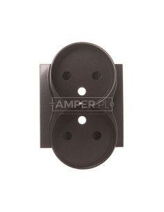 Simon 54 Pokrywa gniazda podwójnego z przesłonami antracyt z/u do ramek PREMIUM DGZ2MZP/48