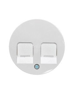 Berker R.1/R.3 Element centralny z zasuwami chroniącymi przed kurzem biały, połysk 11812089