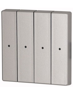 Xcomfort Klawisz 4-biegunowy srebrny tworzywo 55x55mm CWIZ-04/03-LED 126064