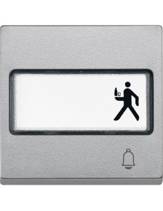 Merten System M Klawisz pojedynczy z polem opisowym i oznaczeniem /dzwonek/ aluminiowy MTN3365-0460