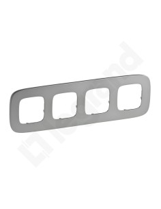 VALENA ALLURE Ramka poczwórna jasny nikiel 755504