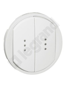 CELIANE Klawisz podwójny łącznika z podświetleniem biały 068004