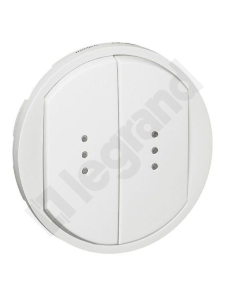 CELIANE Klawisz podwójny łącznika z podświetleniem biały 068004