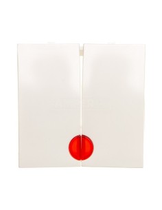 B.Kwadrat Klawisz podwójny z czerwoną soczewką kremowe 5316278992