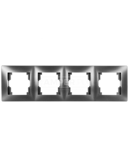 VOLANTE Ramka poczwórna uniwersalna grafitowy 2674-08