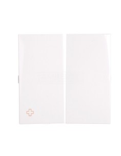 Simon 54 Klawisz podwójny do SW5M i SP2M antybakteryjny biały DKW5/AB11