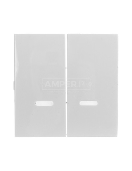 Simon 54 Klawisz podwójny do SW6/2XLM, SW7/2XM i SW6P1M z podświetleniem biały DKW9L/11