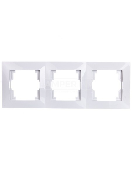 CARLA Ramka potrójna biała 1773-00