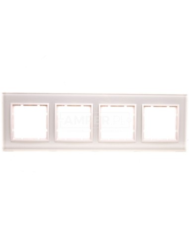 Berker B.7 Glas Ramka poczwórna szklana śnieżnobiała 10146909