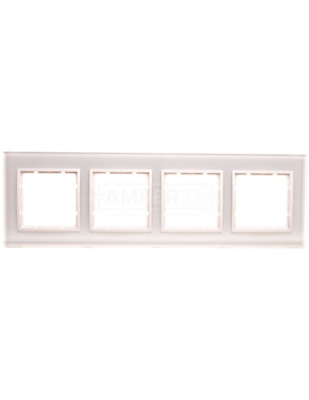 Berker B.7 Glas Ramka poczwórna szklana śnieżnobiała 10146909