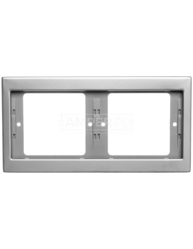 Berker K.5 Ramka podwójna pozioma stal szlachetna nierdzewna 13637004