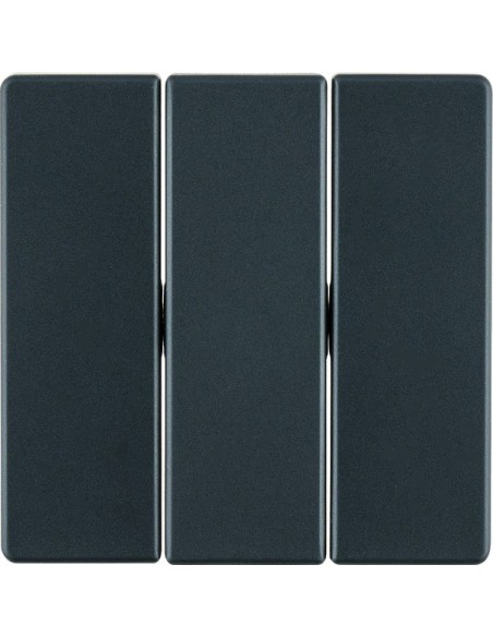 Q.x Klawisze do łącznika 3-klawiszowego, antracyt, aksamit 16656086 Berker Hager