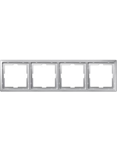 Merten Artec Ramka poczwórna aluminium MTN481460