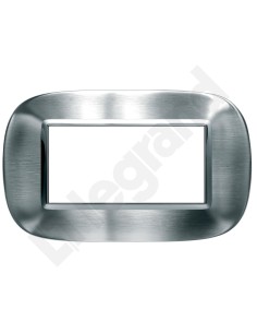 AXOLUTE Ramka owalna 4-modułowa stal matowa HB4804ACS