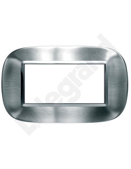 AXOLUTE Ramka owalna 4-modułowa stal matowa HB4804ACS