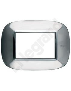 AXOLUTE Ramka owalna 3-modułowa stal połysk HB4803ACL