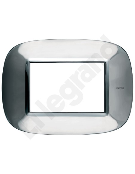 AXOLUTE Ramka owalna 3-modułowa stal połysk HB4803ACL