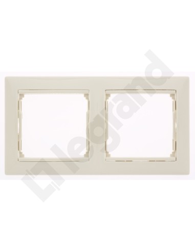 VALENA Ramka podwójna pozioma kremowa 774352