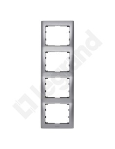 SISTENA LIFE Ramka poczwórna pionowa ALUMINIUM 771958