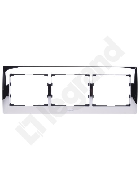 SISTENA LIFE Ramka potrójna pozioma chrome 771933