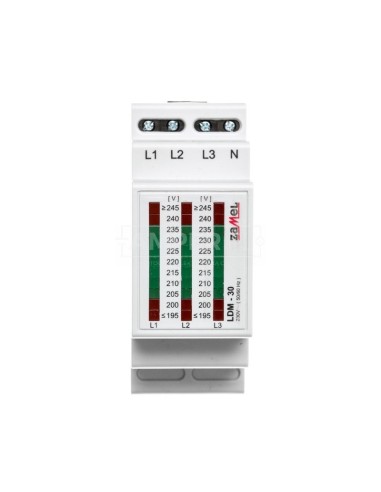 Wskaźnik napięcia modułowy 3-fazowy L1-N/L2-N/L3-N 195-245V LDM-30 EXT10000031