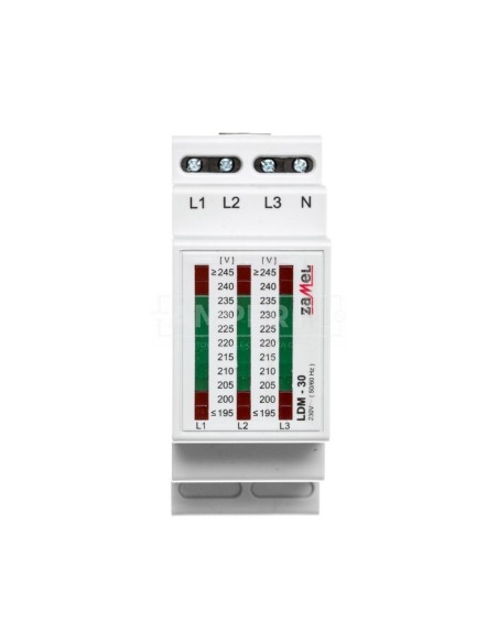 Wskaźnik napięcia modułowy 3-fazowy L1-N/L2-N/L3-N 195-245V LDM-30 EXT10000031