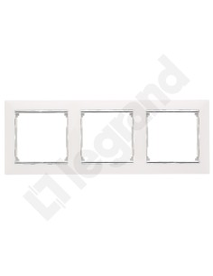 VALENA Ramka potrójna pozioma srebro 770493