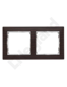 VALENA Ramka podwójna pozioma wenge/srebro 770372