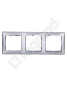 VALENA Ramka potrójna aluminium szczotkowane 770333