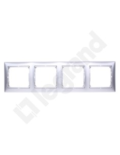 VALENA Ramka poczwórna pozioma aluminium tworzywo 770154