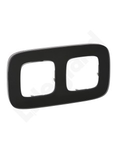 VALENA ALLURE Ramka podwójna czarne szkło 755532