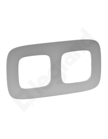 VALENA ALLURE Ramka podwójna aluminium 754392
