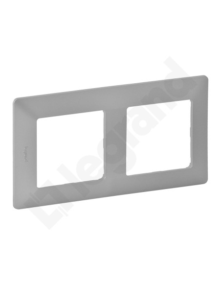 VALENA LIFE Ramka podwójna aluminium 754132