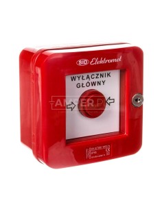 Wyłącznik alarmowy samoczynny natynkowy z zamkiem WGZ-1s IP-55 921490