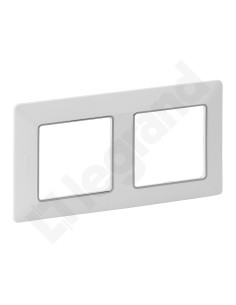 VALENA LIFE Ramka podwójna biała/chrom 754032