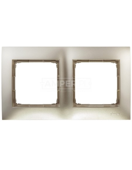 Simon 54 Premium Ramka podwójna złoty mat DR2/44
